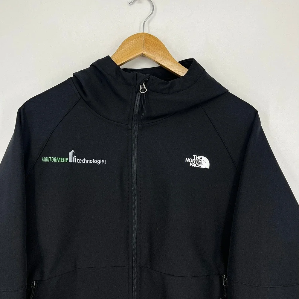 The North‎ Face WindWall Softshell Hoodie Jacket Mens XXL Black Full Zip Hooded
